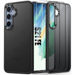 Coque et 2 verres tremps pour samsung galaxy s21 fe (pas pour s21), antichoc dos rigide translucide ...