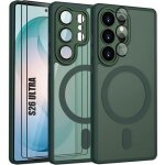 Coque + 2 verres tremp�s pour samsung galaxy s26 ultra, avec anneau magn�tique et vitre cam�ra - vert ...