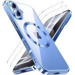 Coque 3 en 1 pour iphone 16 plus, 1 coque et 2 x film protecteur, [norme militaire] [top n56 aimants ...