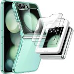 Coque 3 en 1 pour samsung galaxy z flip 5 avec lot de 2 protection d'cran avant en verre tremp, etui ...