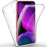 Coque 360 degr� iphone 11 pro etui housse, protection int�grale transparent avant + arri�re en rigide, ...