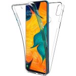Coque 360 degre samsung galaxy a30 - protection integrale transparent avant + arriere en rigide, housse ...