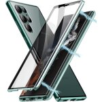 Coque 360 magntique pour samsung galaxy s22 ultra 5g ¿ pare - chocs en aluminium anti - chocs + verre ...