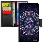 Coque pour a10 rabat portefeuille signe astrologique sagittaire du zodiaque horloge flip case motif etoiles ...