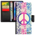 Coque pour a12 simili cuir a rabat portefeuille peace and love mandala smartphone portable antichoc telephone ...