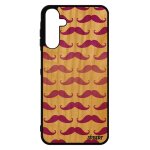 Coque a15 4g 5g en bois silicone moustache peinture fille image vintage portable chapeau melon couleur ...