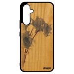 Coque pour a34 en bois silicone bouquet de fleurs peinture plante etui romantique cadeau fete des meres ...