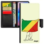 Coque pour a52s portefeuille porte cartes drapeau congo brazzaville congolais can basket football foot ...