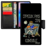 Coque pour a54 en cuir rabat j'peux pas j'ai console play jpeux bd drole telephone solide noir je jeux ...