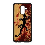 Coque a6 plus 2018 bois silicone salamandre cadeau de noel rouge samsung galaxy a6 plus 2018