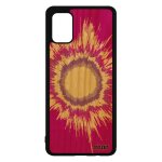 Coque pour a71 bois silicone explosion soleil galaxie motif housse jolie design tendance univers fond ...