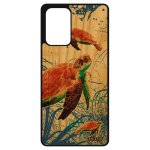 Coque a72 bois veritable silicone tortue bleu souple telephone dessin marine mer geante animal portable ...