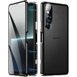 Coque aimantée 360 pour sony xperia 1 v ¿ transparent, verre trempé avant / arrière & bumper métal antichoc, ... Coque aimantée 360 pour sony xperia 1 v ¿ transparent, verre trempé avant / arrière & bumper métal antichoc, ...