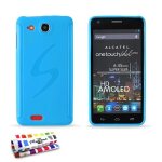 Coque alcatel ot / 6033 - le   s   grip bleu silicone souple (tpu)