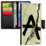 Coque anarchie pour galaxy note 9 cuir portefeuille expression design graffiti mur fissure justice tatouage ...