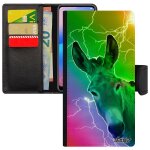 Coque ane galaxy note 10 cuir portefeuille mulet tetu vert arc en ciel telephone eclair flip case animal ...