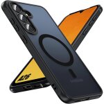 Coque avec anneau magn�tique pour samsung galaxy a26 5g, protection hybride silicone et pc antichoc noir ...