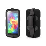 Coque anti - chocs clip - ceinture survivor griffin pour samsung s5 g900 noir