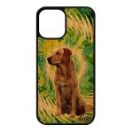 Coque antichoc iphone 12 mini bois silicone chien golden retriever nature chiot animaux telephone mandala ...