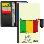 Coque antichoc iphone xs rabat porte cartes drapeau mali malien coupe du monde basket etui foot football ...