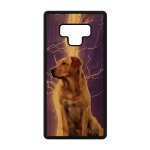 Coque antichoc note 9 bois silicone chien telephone golden retriever smartphone cover portable violet ...