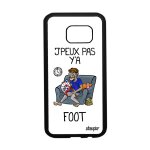 Coque antichoc samsung s7 silicone j'peux pas y'a foot dessin humour noir humoristique jpeux blanc supporter ...