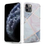 Coque pour apple iphone 11 pro max en marbre or blanc rose no. 9 housse de protection etui en silicone ...