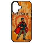 Coque pour apple iphone 16 bois silicone super bricolo etui bricoleur 256 go bd humour papy papa humoristique ...