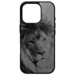 Coque pour apple iphone 16 pro en silicone lion gris animaux fauve design nature mobile texture felin ...