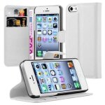 Coque pour apple iphone 5 / 5s / se 2016 en alb�tre blanc housse de protection etui avec fermeture magn�tique, ...