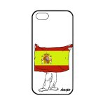 Coque pour apple iphone 5 5s se silicone drapeau espagne espagnol rigide souple jeux olympiques noir ...