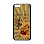 Coque apple iphone 5c bois silicone j'peux pas j'dois garder ma poule drole bd smartphone papa bleu de ...