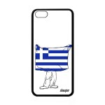 Coque apple iphone 5c silicone drapeau grece grec coupe d'europe jeux olympiques euro basket football ...