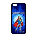 Coque apple iphone 5c silicone super parrain noir etui humour heros bleu dessin personnalis texte humoristiqu ...