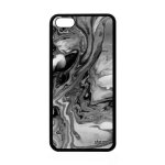 Coque apple iphone 5c silicone peinture etui case gris jolie motif marbre souple matiere acrylique fond ...