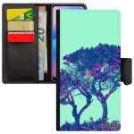 Coque arbres pour honor 10 simili cuir a rabat portefeuille paysage ecolo original nature bleu housse ...