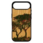 Coque arbres pour iphone 17 air bois silicone housse ecolo original peinture ecologie case vert zen paysage ...