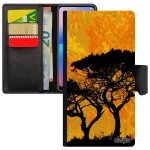 Coque arbres pour s20 en cuir portefeuille de protection feuilles soleil telephone portable savane 4g ...