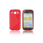 Coque arrire en gel silicone rouge pour samsung galaxy core plus