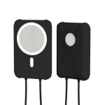 Coque arri�re en silicone pour iphone 11 12 pro max, �tui de protection magsafe pour apple mini chargeur ...