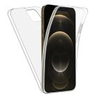 Coque avant et arri�re silicone pour apple iphone 12 pro max 6. 7  360 protection int�grale - transparent ...