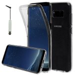 Coque avant et arrire silicone pour samsung galaxy s8 5. 8  360 protection intgrale - transparent + ...