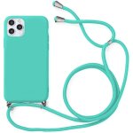 Coque bandouli�re pour iphone 11 pro max (6. 5'') turquoise souple anti - choc anti - rayure silicone ...