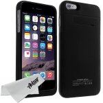 Coque batterie externe rechargeable pour apple iphone 6 plus - 4800mah noir + chiffonnette avizar Coque batterie externe rechargeable pour apple iphone 6 plus - 4800mah noir + chiffonnette avizar