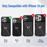 Coque batterie pour iphone 16 pro (6, 3 ), ultra fine 15 w rapide 7000mah, coque rechargeable batterie ...