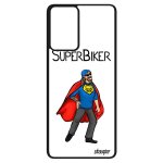 Coque super biker motard a52 silicone telephone blanc portable drole mobile comique texte humour case ...