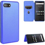 Compatible avec coque blackberry key 2, mince flip fibre de carbone [test de chute] antichoc stand fente ...