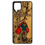 Coque bois a12 silicone super papa humour bebe drole telephone p�re de protection gris comics antichoc ...