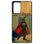 Coque bois a72 silicone super biker motard drole de protection humour antichoc bleu bande dessin�e made ...