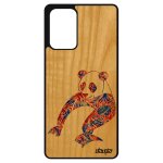 Coque en bois pour a72 silicone panda tribal ethnique smartphone azteque etui dessin graphique telephone ...